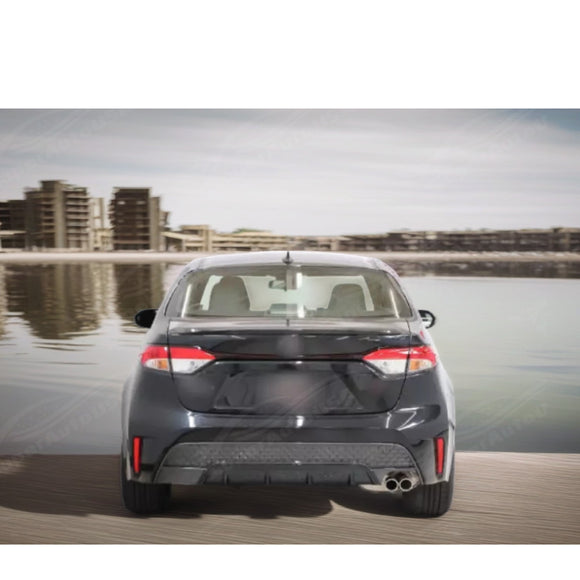 Sleek Black Rear Bumper Honeycomb Cover for 2020 Corolla SE XSE by SuperAutoUSA
