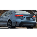 Gloss Black Rear Bumper Lower Honeycomb Design Covers for 2020 Corolla SE by SuperAutoUSA
