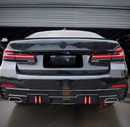 SuperAutoUSA stylish rear bumper diffuser for 2018 BMW 530e G30.
