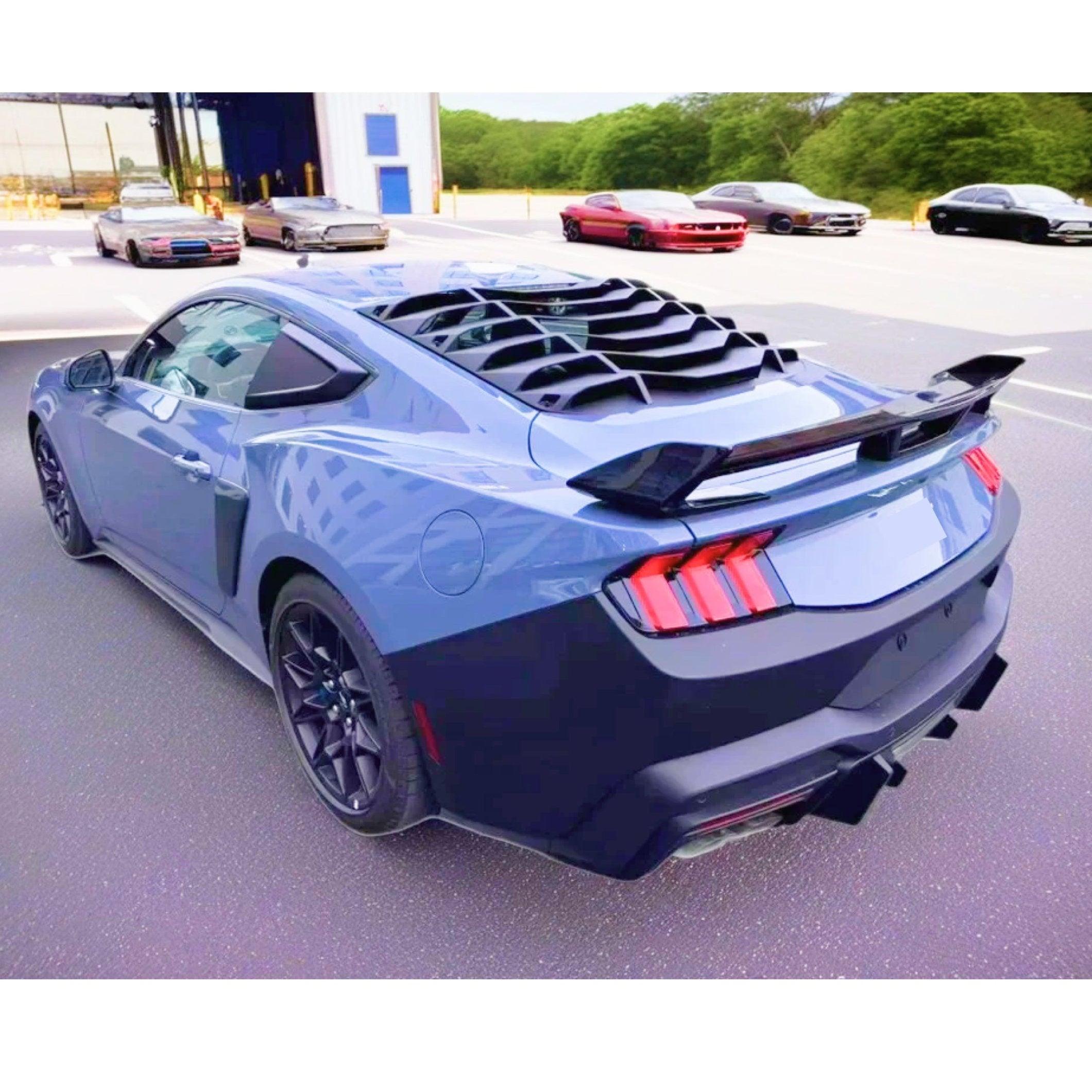 Gloss Black Rear Spoiler W/ Gurney Flap Fit 2024-2025 Up Ford Mustang ...