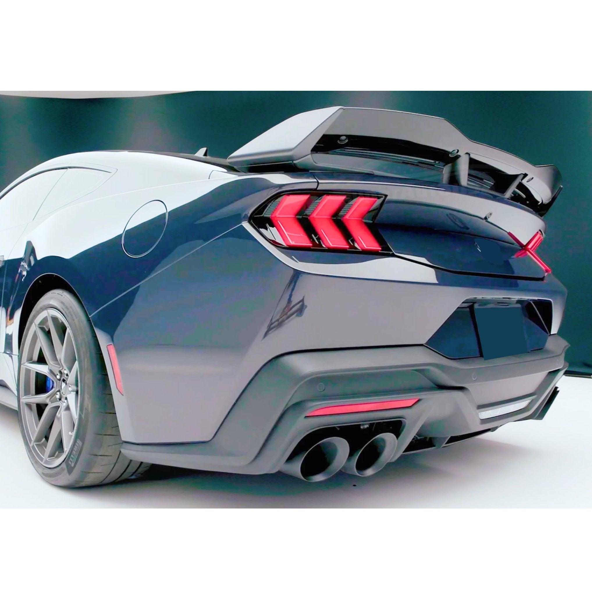 Gloss Black Rear Spoiler W/ Gurney Flap Fit 2024-2025 Up Ford