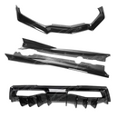 SuperAutoUSA custom gloss black aerodynamic full body kit for 2020 Corvette C8.
