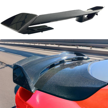 2024_Ford_Mustang_Dark_Horse_Style_Carbon_Fiber_Rear_Spoiler_with_Gurney_Flap_by_SuperAutoUSA
