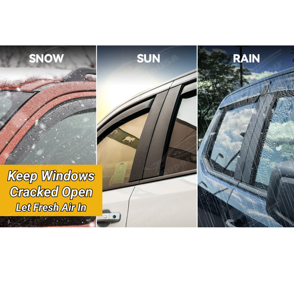 SuperAutoUSA sun wind vent deflectors for 2022 Nissan Pathfinder Platinum