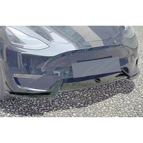 Forged Carbon Fiber Front Lip Splitter for 2020 Tesla Model Y by SuperAutoUSA
