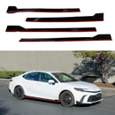 2026 Toyota Camry Side Body Skirts Gloss Black with Red Trim
