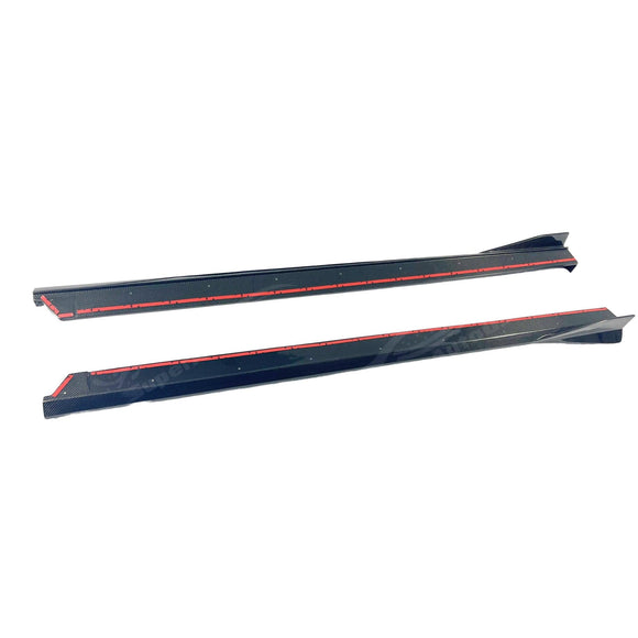 Real Carbon Fiber Side Skirt Splitter Set for 2022 Toyota Corolla GR
