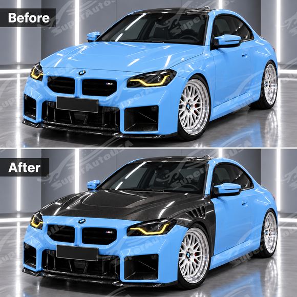 2022-2027 BMW G87 M2 / G42 2 Series - AP Style Carbon Fiber Vented Hood