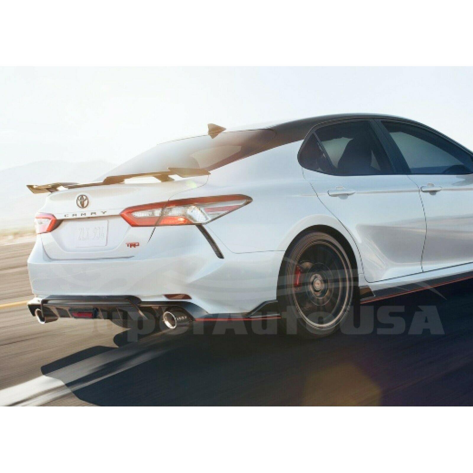 Ajuste 2018-2022 Toyota Camry TRD estilo negro parachoques trasero alerón difusor inferior y divisores