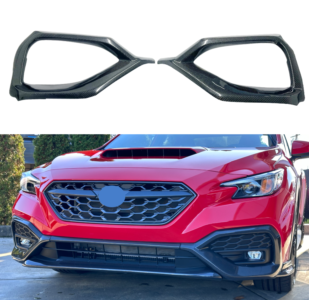 Carbon fiber fog light covers for 2020-2024 Subaru WRX - Premium protection and style