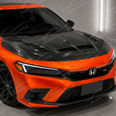 2023-2026 Honda Civic / Si - Carbon Fiber VRS Style Vented Hood-5
