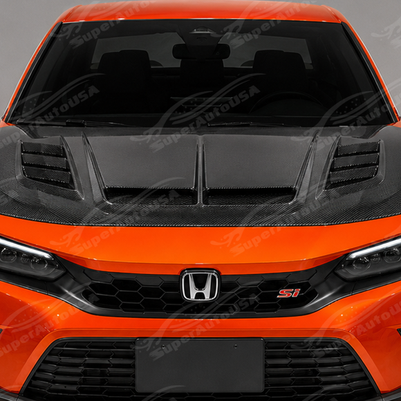 2023-2026 Honda Civic / Si - Carbon Fiber VRS Style Vented Hood