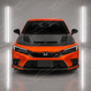 2023-2026 Honda Civic / Si - Carbon Fiber VRS Style Vented Hood-1