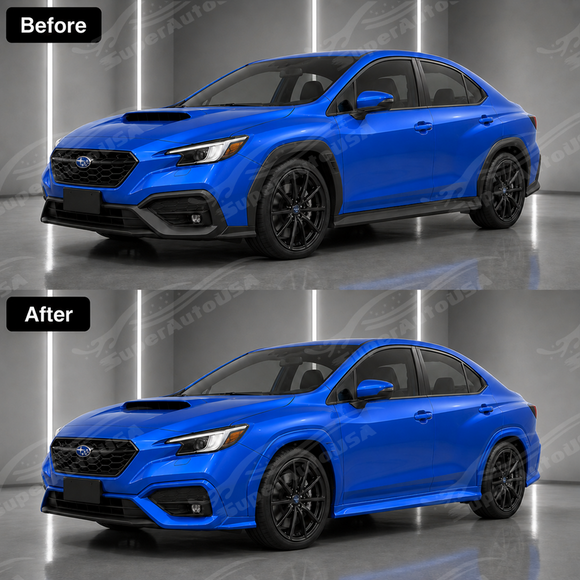 2022-2026 Subaru WRX VB - Painted Rocker Molding Replacement Side Skirts - World Rally Blue - K7X