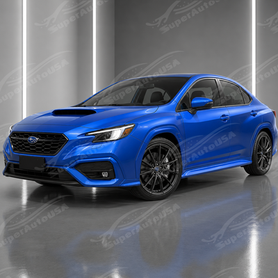 2022-2026 Subaru WRX VB - Painted Rocker Molding Replacement Side Skirts - World Rally Blue - K7X
