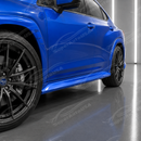 2022-2026 Subaru WRX VB - Painted Rocker Molding Replacement Side Skirts - World Rally Blue - K7X-7