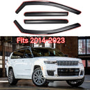 Fit 2014-2023 Jeep Cherokee In-Channel Vent Window Visors Rain Sun Wind Guards Shade Deflectors-2