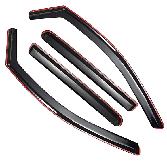 Fit 2014-2023 Jeep Cherokee In-Channel Vent Window Visors Rain Sun Wind Guards Shade Deflectors