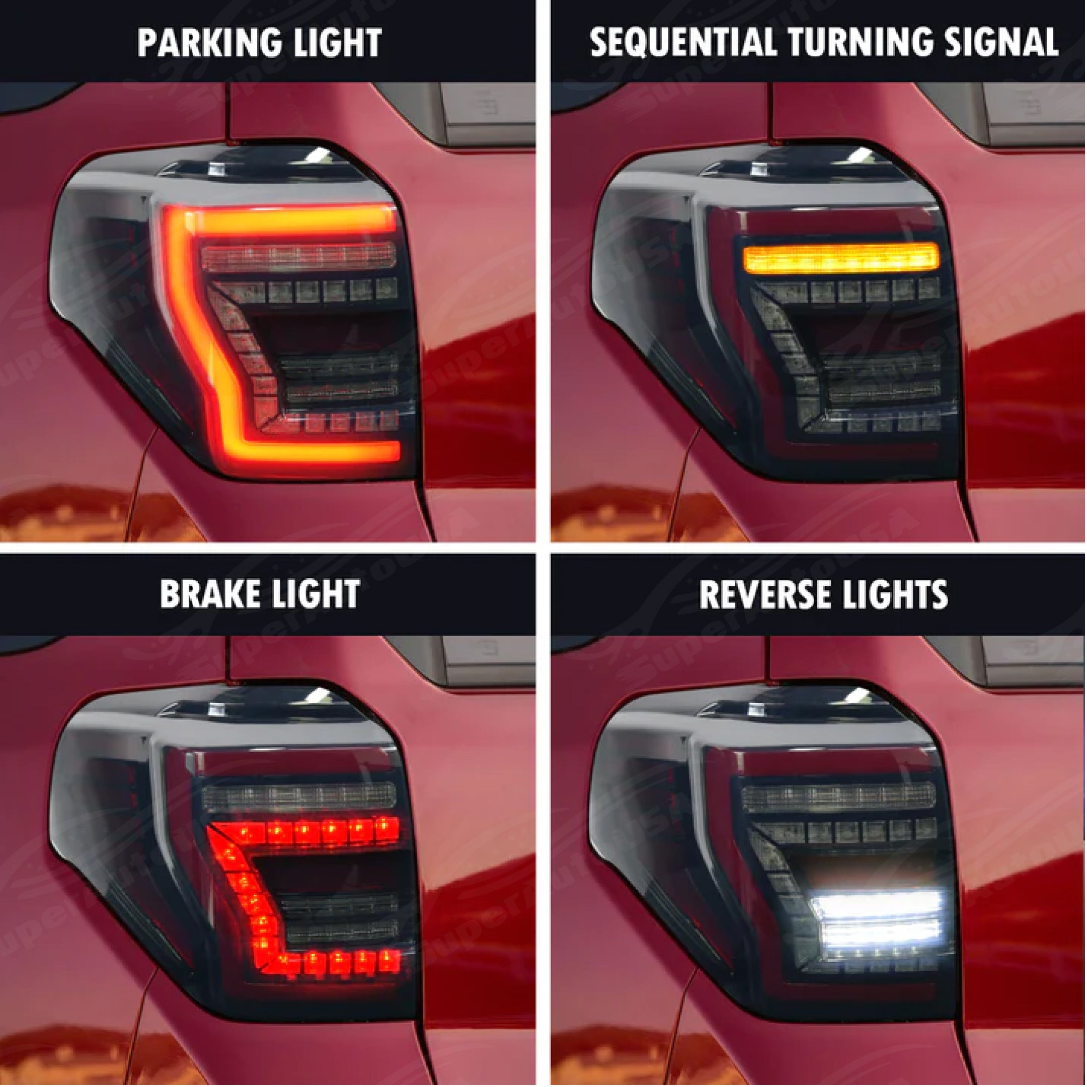Fits Toyota 4Runner 2014-2024 Full LED Tail Lights Sequential Assembly-3