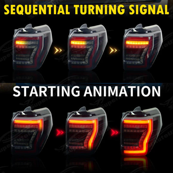 Se adapta a Toyota 4Runner 2014-2024 Conjunto secuencial de luces traseras LED completas 