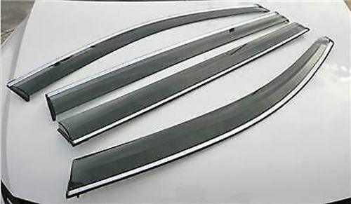 Fits 2014-20 Lexus IS200t 250 300 350 Window Vent Visors w/ Chrome Trims Wind Guards