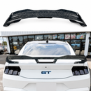 Fit 2024-2027 Ford Mustang Dark Horse Style Real Carbon Fiber Rear Trunk Spoiler Wing w/ Gurney Flap-13