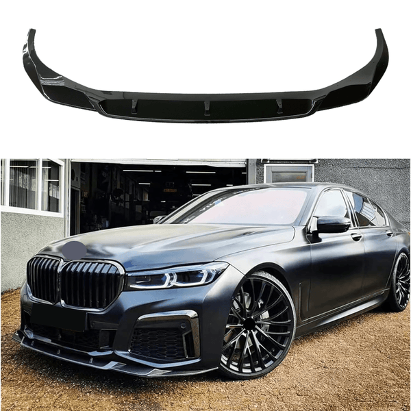 For 2020-2022 BMW 7 Series G12 Gloss Black Front Bumper Lip