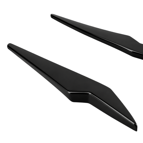 Reflective UV-resistant high-gloss top coat on the SuperAutoUSA VTEN canards under direct outdoor light