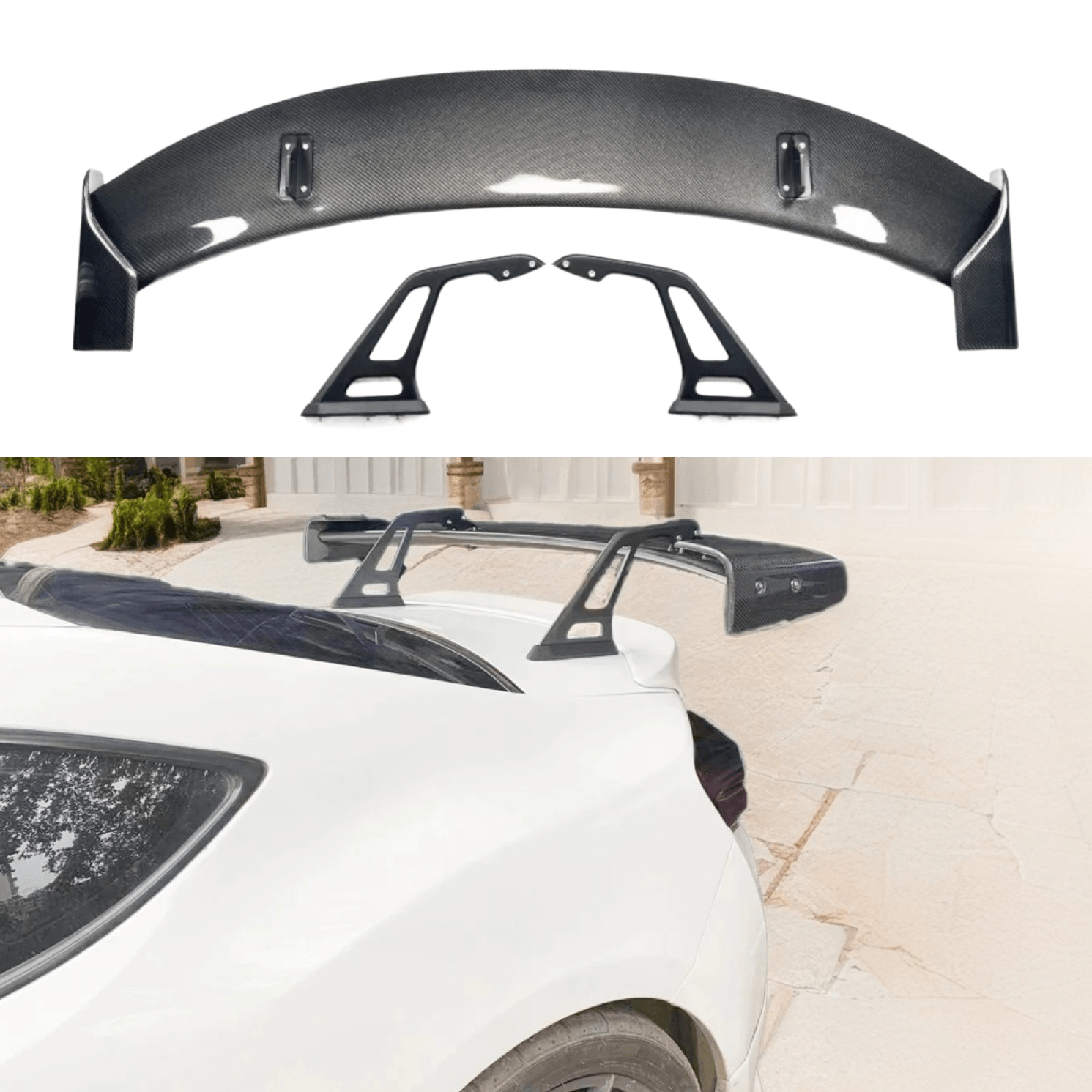 Real Carbon Fiber Swan Neck Wing Fits 12-23 GR GT 86 BRZ Scion FR-S