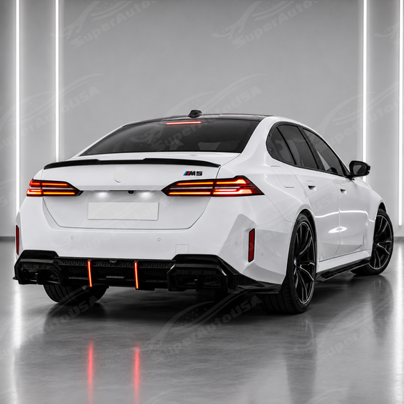 Close-up showing the precision fitment of the wing bases along the G80/G60 trunk lid contours
