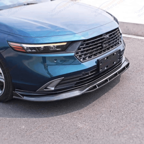 Fits 2023-Up Accord Competition Performance Style Carbon Print Front Bumper Lip