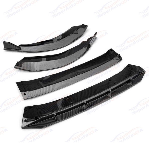 Fits 2023-Up Accord Competition Performance Style Carbon Print Front Bumper Lip