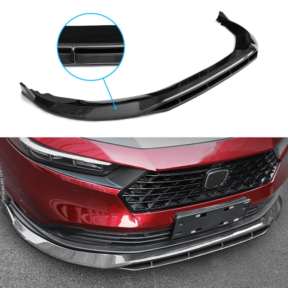 Fits 2023-Up Accord Competition Performance Style Carbon Print Front Bumper Lip