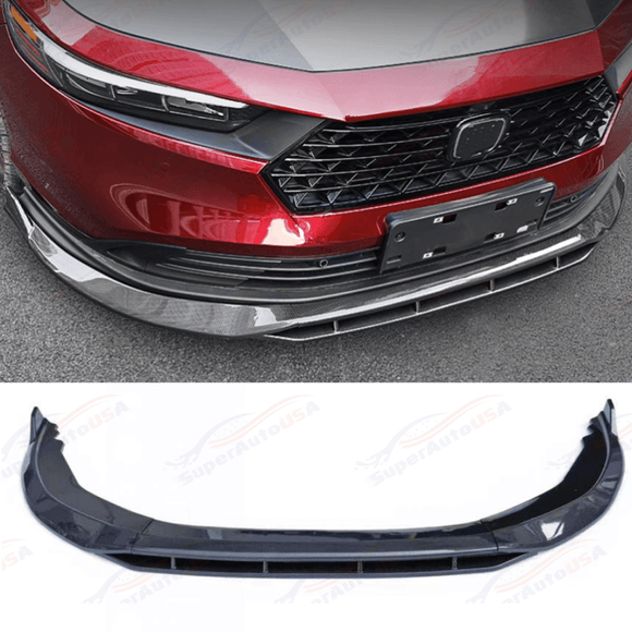 Fits 2023-Up Accord Competition Performance Style Carbon Print Front Bumper Lip