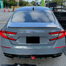 Fit 2018-2023 Honda Accord Sport Rear Diffuser Spoiler w/ LED Brake Light (Gloss Black)-8