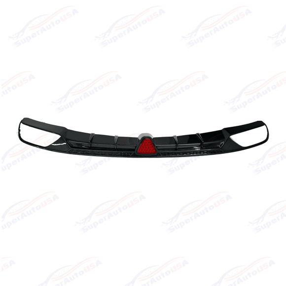 Fit 2018-2023 Honda Accord Sport Rear Diffuser Spoiler w/ LED Brake Light (Carbon Fiber Print)