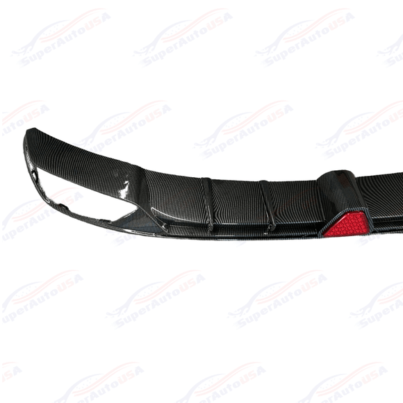 Fit 2018-2023 Honda Accord Sport Rear Diffuser Spoiler w/ LED Brake Light (Carbon Fiber Print)