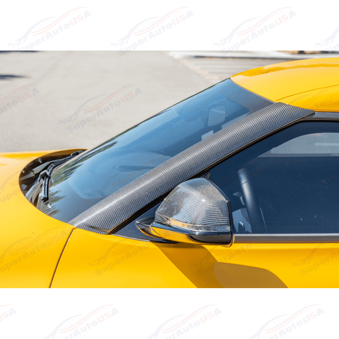 Fits 2020-Up Toyota GR Supra Carbon Fiber A-Pillar Panel Cover