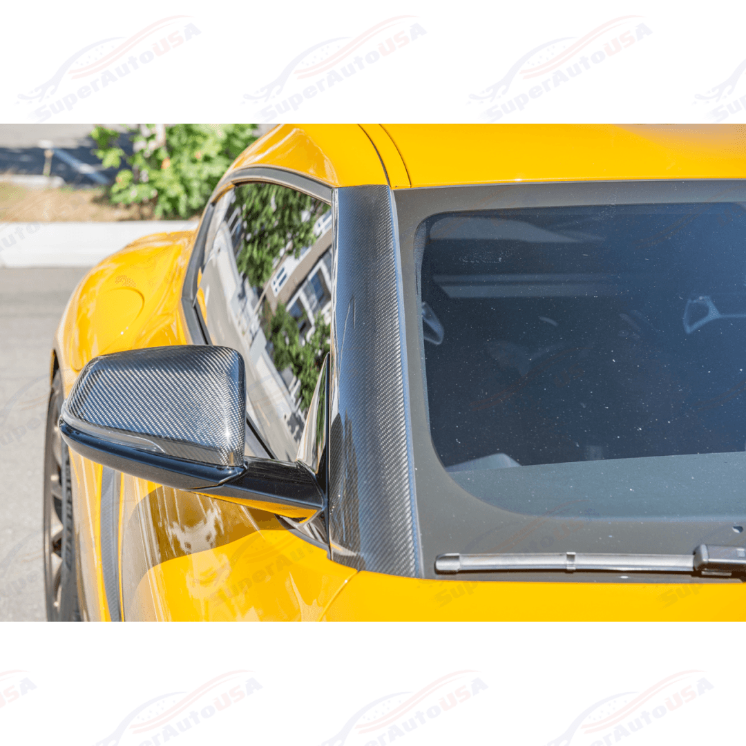 Fits 2020-Up Toyota GR Supra Carbon Fiber A-Pillar Panel Cover