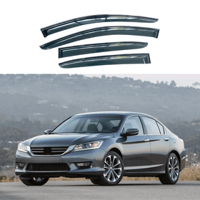 For Honda Accord 2013-2017 Carbon Fiber Print Trims Window Visors Wind Guards