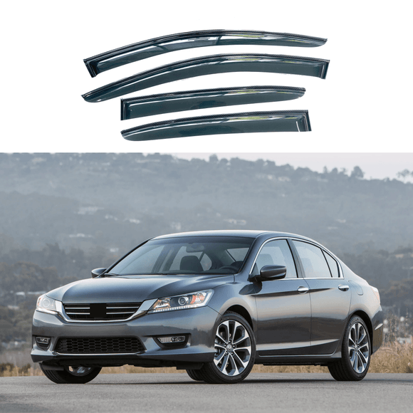For Honda Accord 2013-2017 Carbon Fiber Print Trims Window Visors Wind Guards