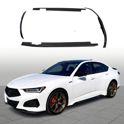 SuperAutoUSA 3-in-1 real carbon fiber full aero kit installed on a 2021 Acura TLX