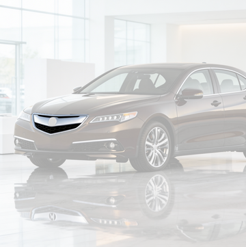 SuperAutoUSA silver front bumper grille installed on a 2015 Acura TLX