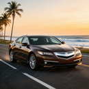2015 Acura TLX in motion highlighting the refreshed front-end aesthetic with the SuperAutoUSA grille