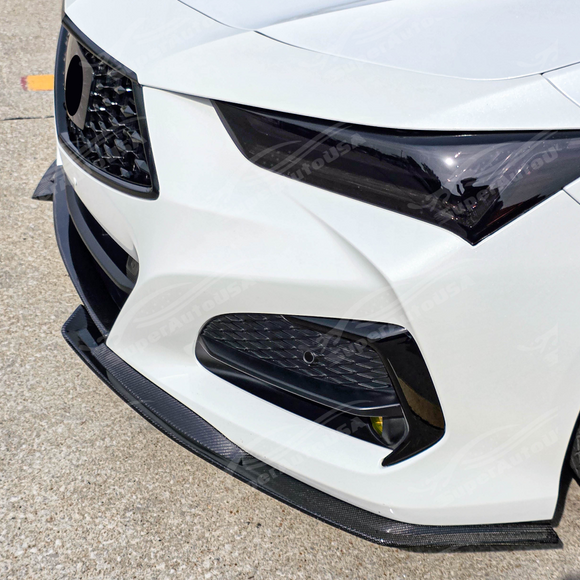Acura TLX on the street with a front splitter