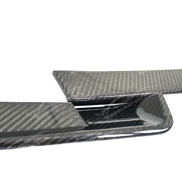 Underside view of front splitter showing mounting points