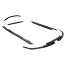 Complete 4-piece real carbon fiber aero kit (Front Lip, Skirts, Diffuser, Spoiler) uninstalled