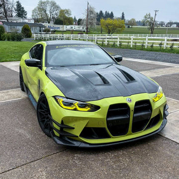 2021+ BMW G80 M3 + G82 G83 M4 - Carbon Fiber DTM-N Style Vented Hood