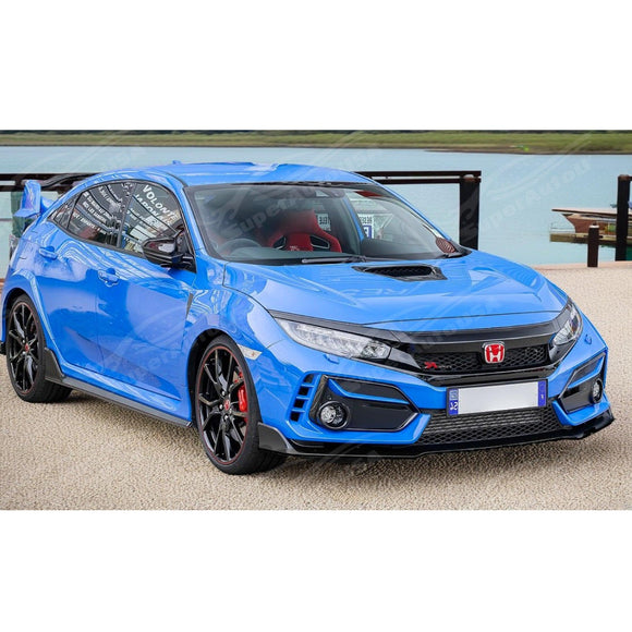 Fit for 2017-2021 Honda Civic Type R FK8 Hatchback Matte Black Carbon Pattern Front Bumper Lip