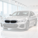 SuperAutoUSA gloss black double-slat LED illuminated grille glowing on a 2023 BMW 3 Series G20